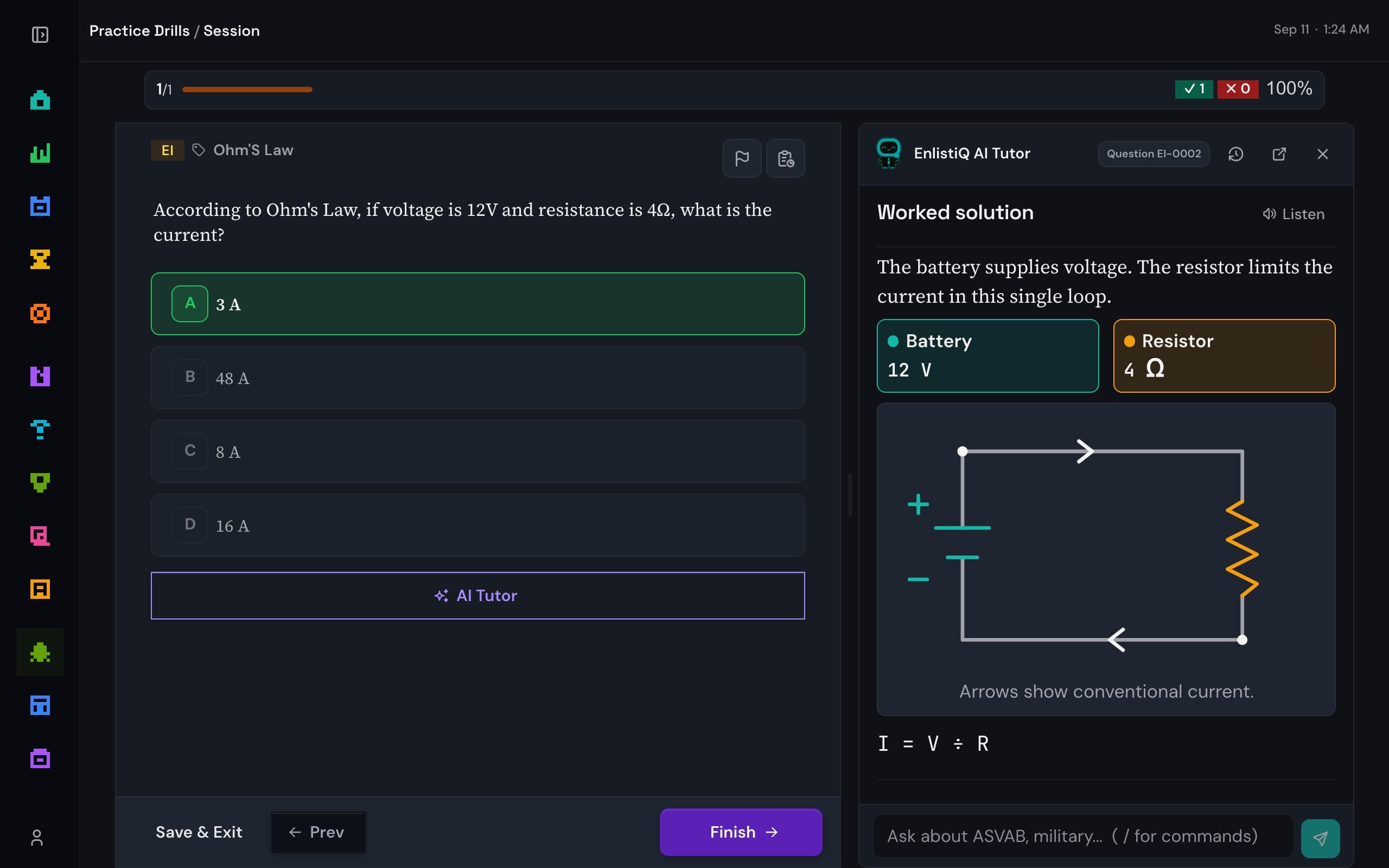 Drill guiado por IA in EnlistiQ Pro