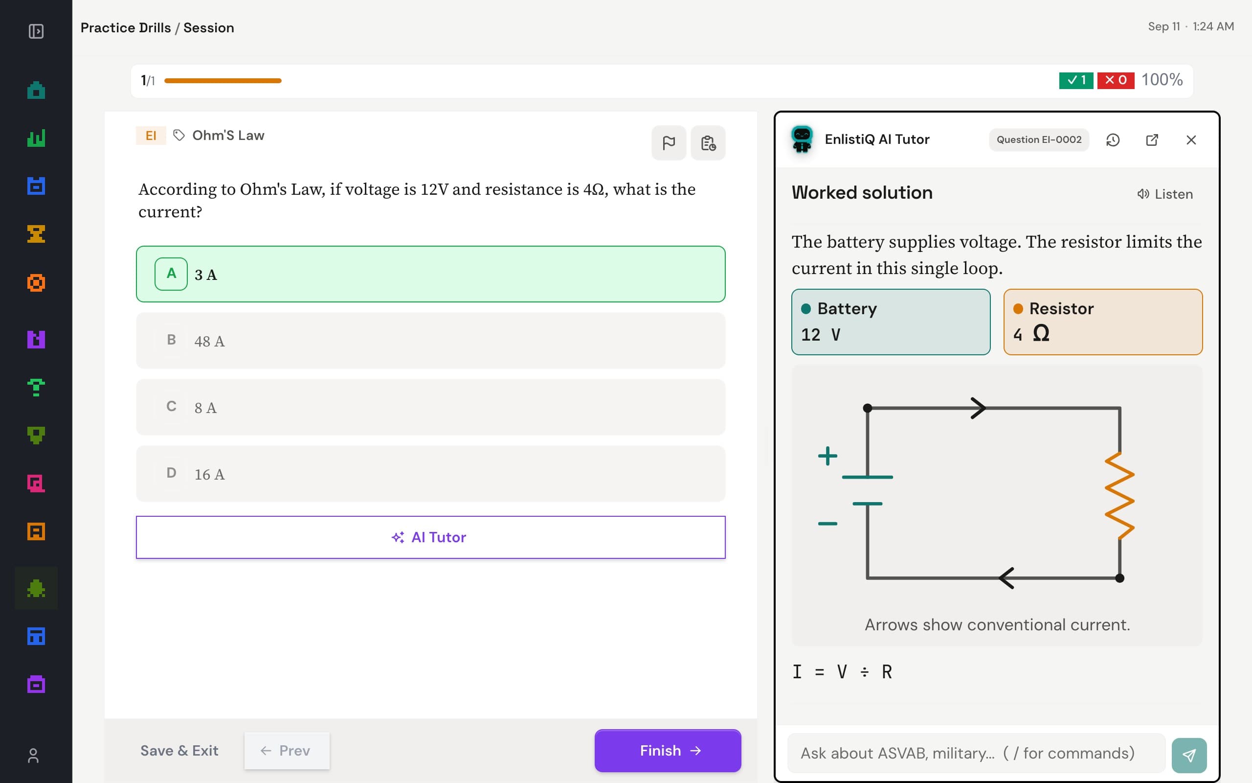 Drill guiado por IA in EnlistiQ Pro